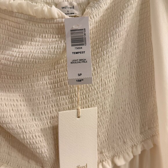 NWT Aritzia Wilfred Tempest Mini Dress White - Size S - Picture 8 of 9